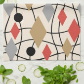 Linge De Cuisine Abstrait géométrique moderne du milieu du siècle (Plié)