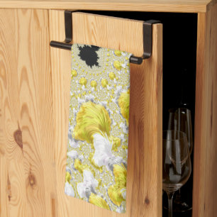 Linge De Cuisine Abstrait Gold Fractal