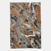 Linge De Cuisine Abstrait gris, noir et caramel (Vertical)