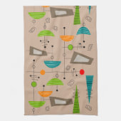 Linge De Cuisine Abstrait inspiré du milieu du siècle atomique #30 (Vertical)