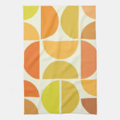 Linge De Cuisine Abstrait milieu du siècle moderne cercles orange j (Vertical)