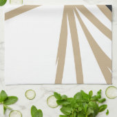 Linge De Cuisine Abstrait moderne Black White Gold (Plié)