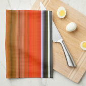 Linge De Cuisine Abstrait n° 1 : orange et gris (Quart Plié)