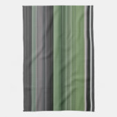 Linge De Cuisine Abstrait n° 1 : vert olive et gris (Vertical)