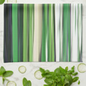 Linge De Cuisine Abstrait n° 2 : Flou vert (Plié)