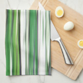 Linge De Cuisine Abstrait n° 2 : Flou vert (Quart Plié)