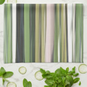 Linge De Cuisine Abstrait n° 2 : Flou vert olive (Plié)