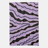 Linge De Cuisine Abstrait noir violet marbre Boho Super Motif (Vertical)