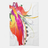 Linge De Cuisine Abstrait Oiseau de Paradise Paint Splatters (Vertical)