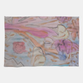 Linge De Cuisine Abstrait Pastel Floral Tea Towel (Horizontal)