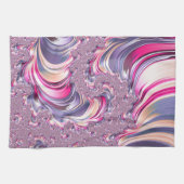 Linge De Cuisine Abstrait rose pourpre spirale fractale (Horizontal)