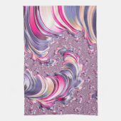Linge De Cuisine Abstrait rose pourpre spirale fractale (Vertical)