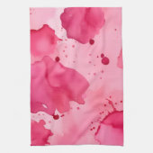 Linge De Cuisine Abstrait rose sur rose (Vertical)