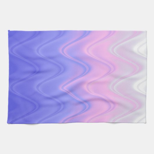 Linge De Cuisine Abstrait rose vif et violet (Horizontal)