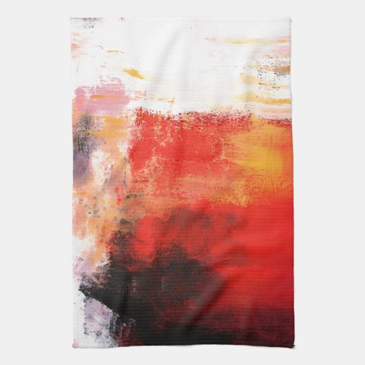 Linge De Cuisine Abstrait rouge créatif (Vertical)
