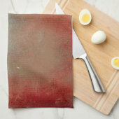 Linge De Cuisine Abstrait Rouge or bleu peint (Quart Plié)