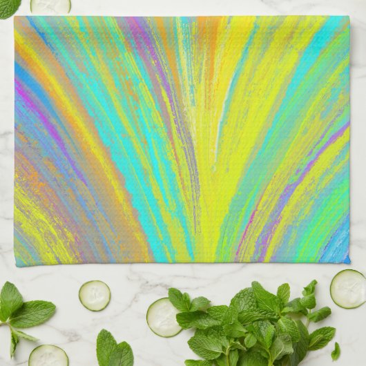 Linge De Cuisine Abstrait Tropical Summer Fun (Plié)