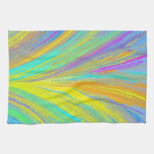 Linge De Cuisine Abstrait Tropical Summer Fun (Horizontal)