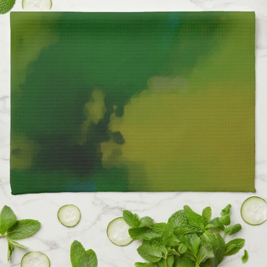 Linge De Cuisine Abstrait vert créatif (Plié)