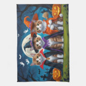 Linge De Cuisine Abyssinian Chats Citrouille Halloween Funny (Vertical)