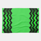 Linge De Cuisine Accent vert et noir sur vert clair (Horizontal)
