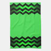 Linge De Cuisine Accent vert et noir sur vert clair (Vertical)
