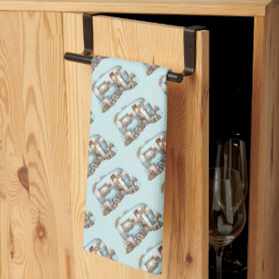 Linge De Cuisine Accents Bohèmes de Camping-Car Floral Vintage Cott