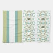 Linge De Cuisine Accentuation florale turquoise (Horizontal)