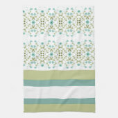 Linge De Cuisine Accentuation florale turquoise (Vertical)