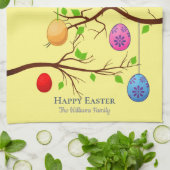 Linge De Cuisine Accouchement des oeufs de Pâques, branches de l'ar (Plié)