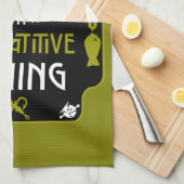 Linge De Cuisine Accroché À La Pêche (Quart Plié)