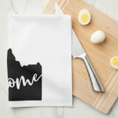 Linge De Cuisine Accueil État Outline Heart Idaho (Quart Plié)