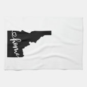 Linge De Cuisine Accueil État Outline Heart Idaho (Horizontal)