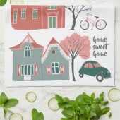 Linge De Cuisine Accueil maison douce maison mignonne maisons servi (Plié)