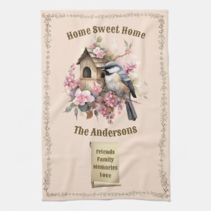 Linge De Cuisine Accueil personnalisé Chickadee Sweet Home