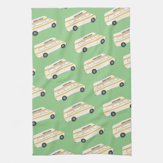 Linge De Cuisine ACCUEIL SWEET ACCUEIL Retro Campervan Motorhome RV (Vertical)