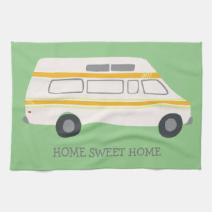 Linge De Cuisine ACCUEIL SWEET ACCUEIL Retro Campervan Motorhome RV