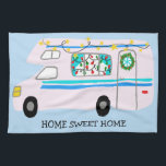 Linge De Cuisine ACCUEIL SWEET HOME Camping Rétro Motorhome RV Xmas<br><div class="desc">Décorez votre cuisine avec cette serviette cool. Faites un grand cadeau de vacances,  d'anniversaire,  de chauffage ou d'anniversaire! Vous pouvez le customiser et ajouter du texte. Consultez ma boutique pour trouver beaucoup plus de couleurs et de motifs plus des trucs de cuisine assortis!</div>