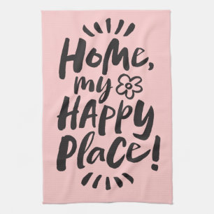 Linge De Cuisine ACCUEILLE mon Happy Place ! Mode française rose ch