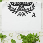 Linge De Cuisine Ace de pique — Filigree Star & Laurel (Plié)