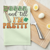 Linge De Cuisine Acheter Me Bière Verte - Squelette | Saint Patrick (Quart Plié)