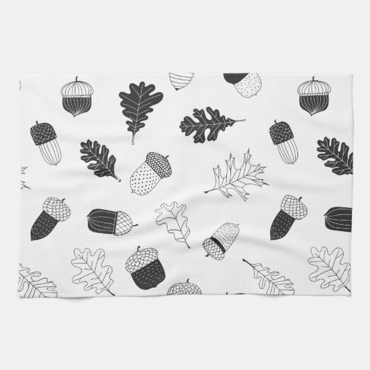 Linge De Cuisine Acorns et feuille (Horizontal)