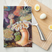 Linge De Cuisine Actinie d'Ernst Haeckel Actiniaea (Quart Plié)