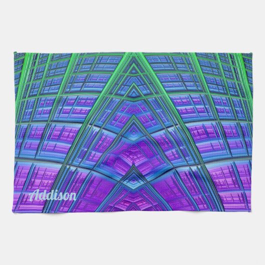 Linge De Cuisine ADDISON ~ Violet Vert Bleu ~ Cuisine ORIGINALE (Horizontal)
