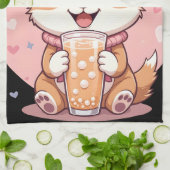 Linge De Cuisine adorable Cartoon Corgi Chiot (Plié)