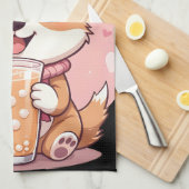 Linge De Cuisine adorable Cartoon Corgi Chiot (Quart Plié)