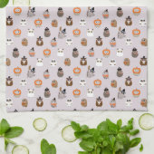 Linge De Cuisine Adorable Chouette d'Halloween Motif (Plié)