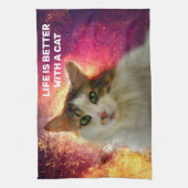 Linge De Cuisine Adorable Cute Calico Chat (Vertical)