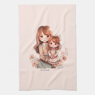 Linge De Cuisine Adorable maman et fille Bond