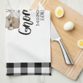 Linge De Cuisine Adorable mignonne Gnomes Black Buffalo Plaid (Quart Plié)